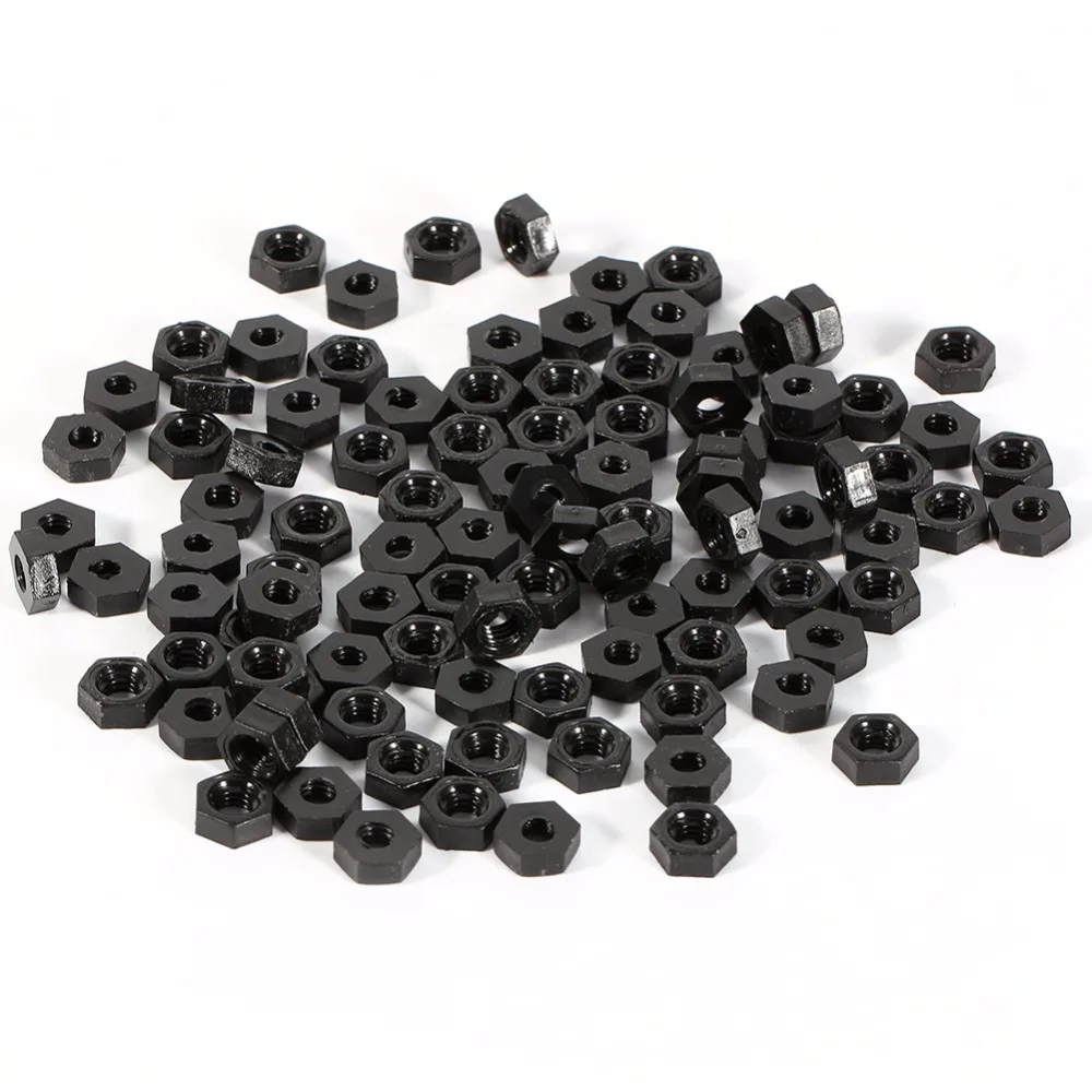 

100pcs M2 M3 M4 Plastic Nylon Hex Male-Female/Female Spacer Round Head Screw Bolts Nuts Assortment Kit Stand-off Set