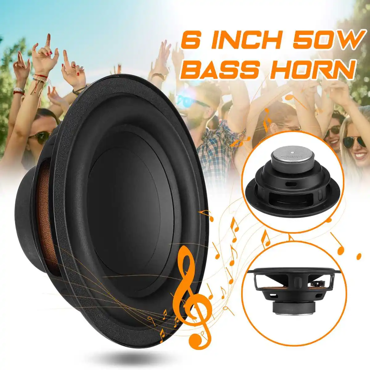 6 ''1 piezas 50 W DIY bocina altavoz accesorios caja de sonido altavoz estéreo Subwoofer Unidad de altavoz fuerte DIY bass Horn Tweeter 6 ''1 piezas 50 W DIY bocina altavoz accesorios caja de sonido altavoz estéreo Subwoofer Unidad de altavoz fuerte DIY bass Horn Tweeter