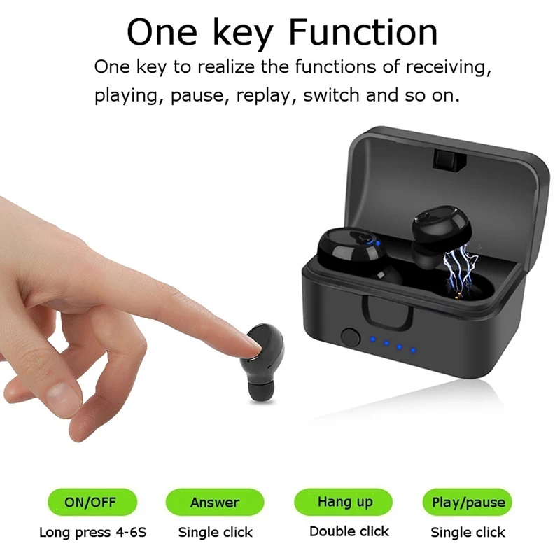 GS TWS R Bluetooth 5 0 мини спортивные стерео беспроводные bluetooth гарнитура BQB сертификация