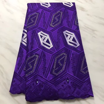 

Swiss Voile Lace Purple, Nigerian Dry Lace Fabric High Quality Cotton Lace Fabric PL2918