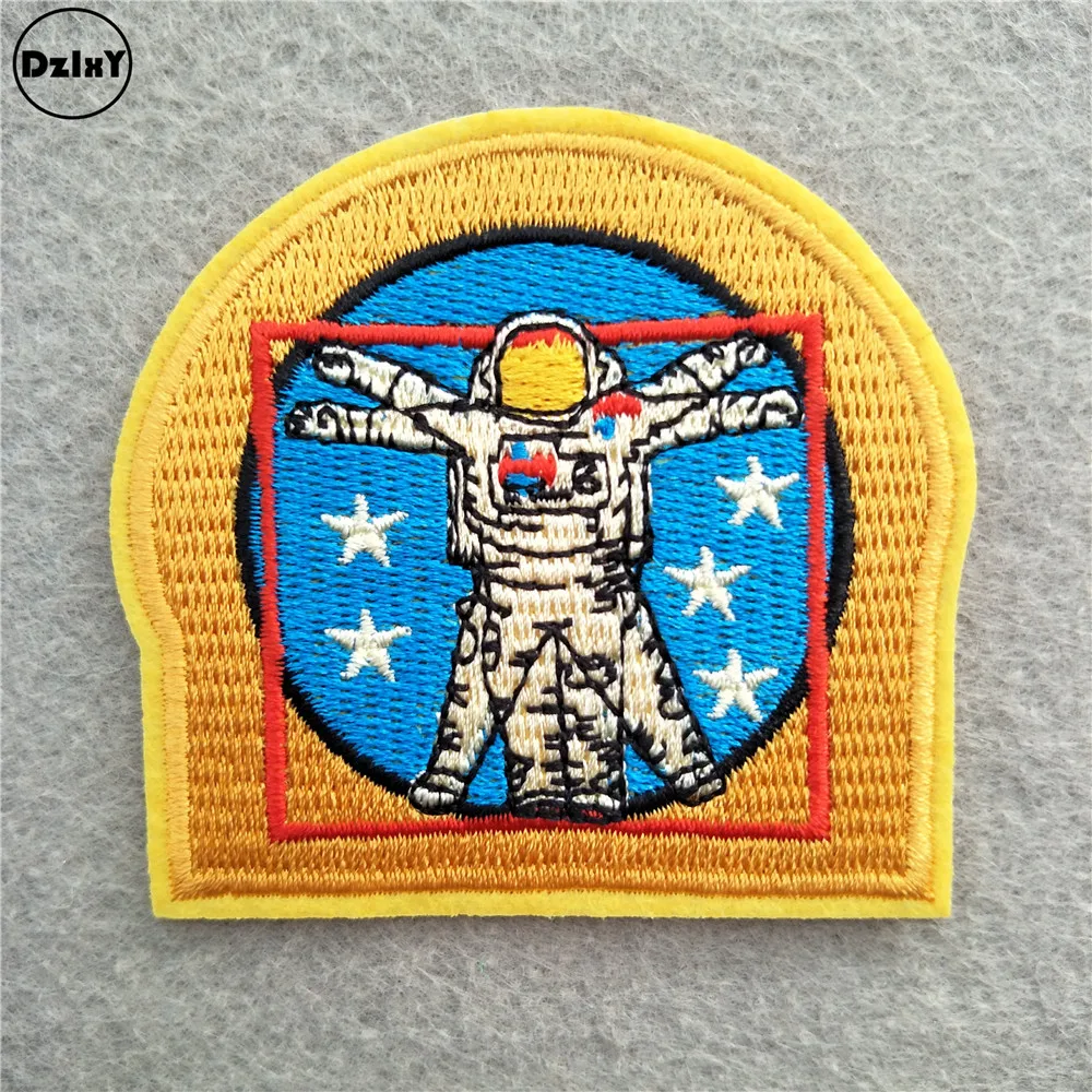

1 PCS Space Astronaut Embroidery Patches for Stripes on the Backpack Stickers on Fabric Iron on Clothes Appliques @F-92