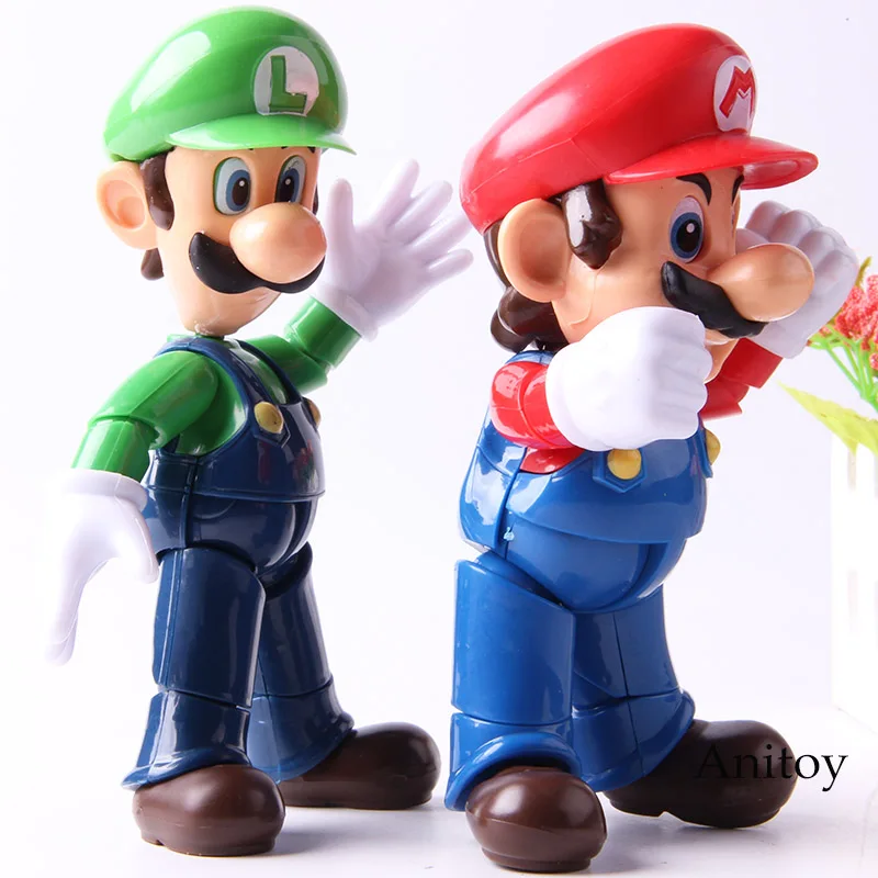 Super Mario Bros Figure Action Luigi Mario Doll Collection Model Toys