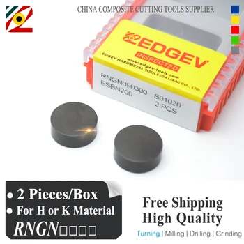 

EDGEV Round Solid CBN Inserts RNGN RNGN0603 RNGN0903 RNGN0904 RNGN1203 RNGN1204 RNGN1207 RNMN Supper Hard Tools Rolls Brake disk