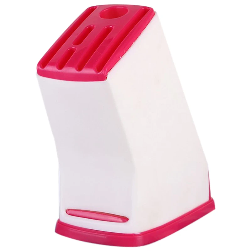 

LBER Plastic Knife Storage Rack Kitchen Block Holder Turret Shelf Drainer Box Knives Fork Organizer