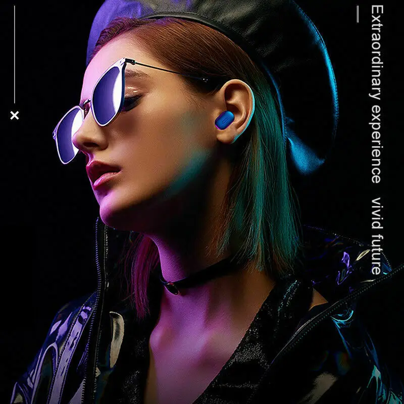 TWS Bluetooth V5.0 Earphone 3D True Wireless Stereo Deep Bass Sound Sport Headset with Charging Box