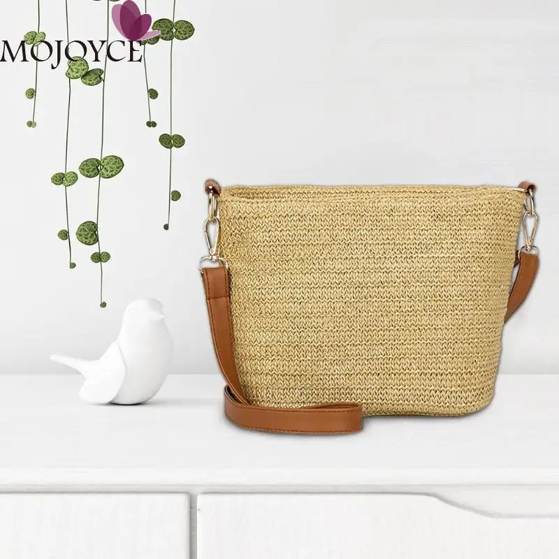 

Women Summer Beach Straw Bag Bohemian Travel Casual Female Messenger Bag Mini Fashion Ladies Weave Rattan Shoulder Bag 2019 NEW