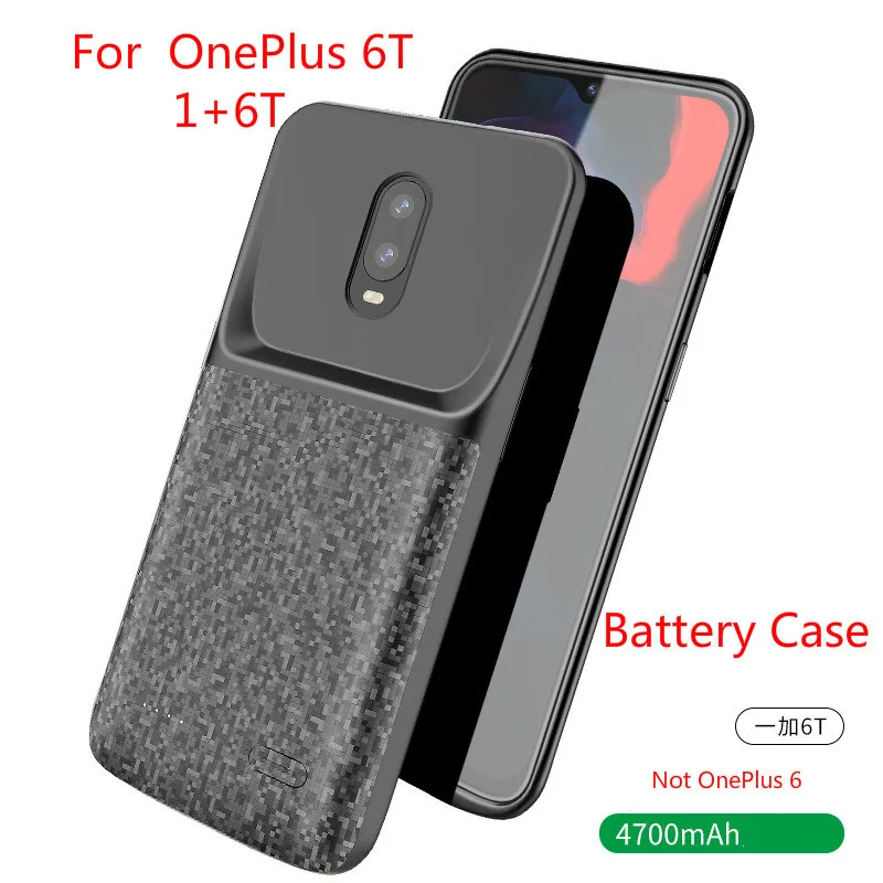 

Power Case For OnePlus 6T Back Clip Battery Mobile Phone Charger Shell Power Supply External Power Bank For 1+6T One Plus 6T