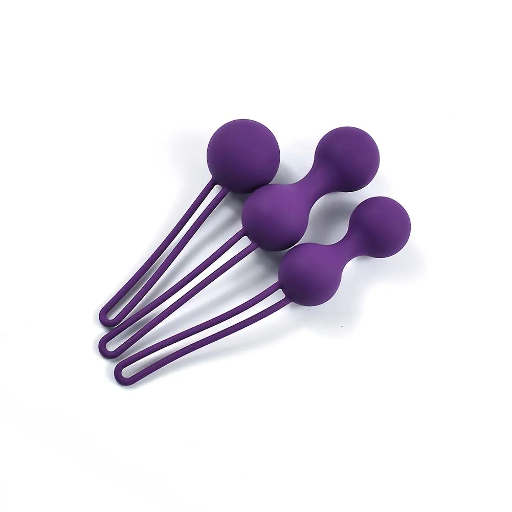 loaey 3 Pcs/set Female Smart Ball Kegel Ben Wa BallVaginal Tight Exercise Machine Vaginal Ball Sex
