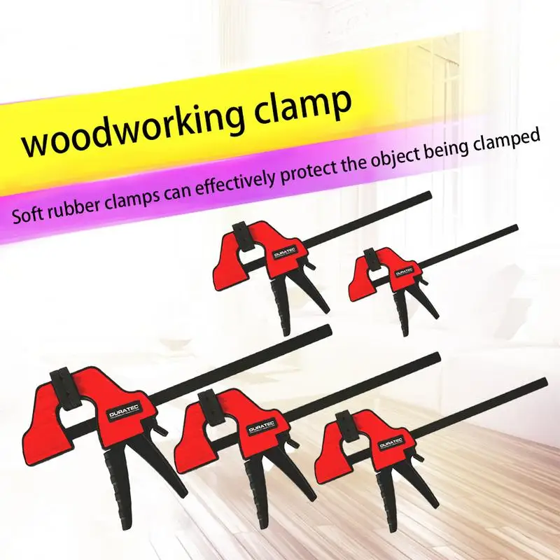 

F Shape Bar Clamp Wood Working Tools Quick Grip F Clamp 4/6/12/18/24 Inch Plastic Carpentry Clamps Quick Release
