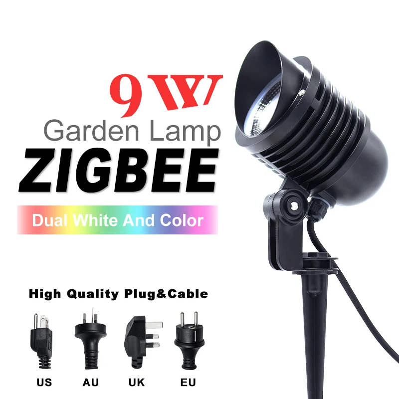 Светодиодная садовая лампа ZIGBEE 9 Вт RGB + CCT управление через приложение цветовая