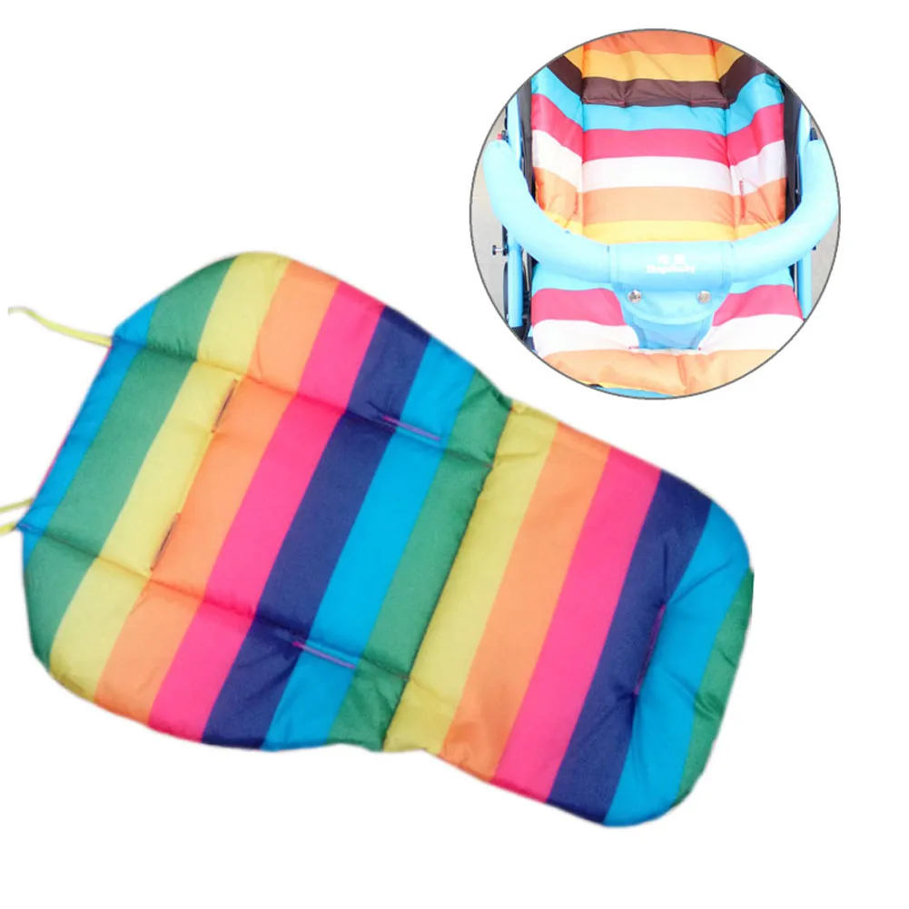 

Soft Thick Pram Cushion Chair Car Umbrella Cart Seat Pad Cotton Striped Liner Infant Stroller Mat For Baby Kids YJS Dro