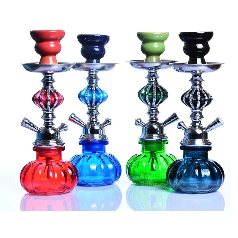 Glass Set Ceramic Hookah Bowl Artificial Leather Hose Metal Charcoal Pipe Wrench Accessories Chicha Narguile Hookah Suit