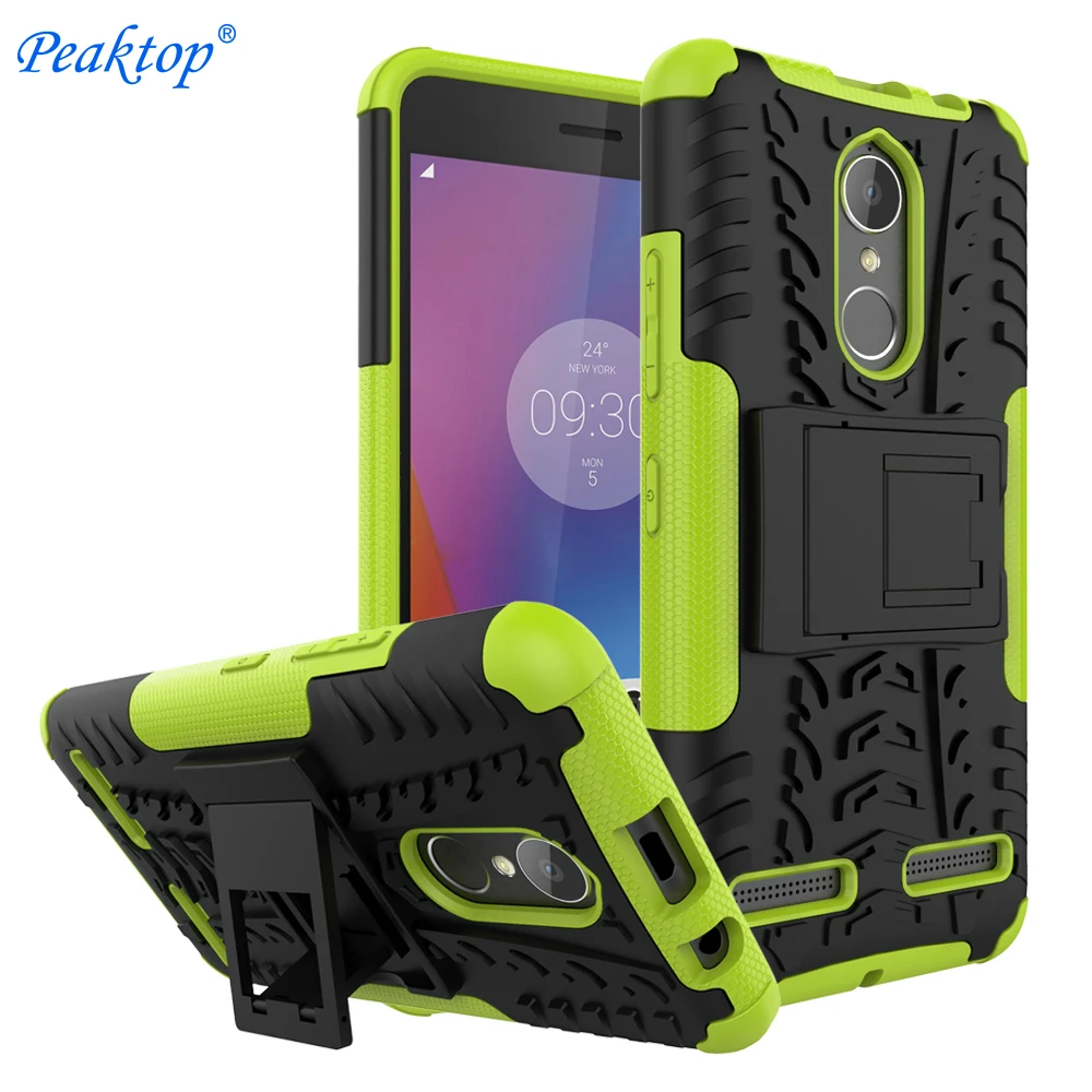 

For Lenovo K6 K 6 Power K33a42 K33 A48 K33a48 Case 5.0 inch Hybrid PC + TPU Silicone Hard Plastic Armor Stand Phone Holder Cover