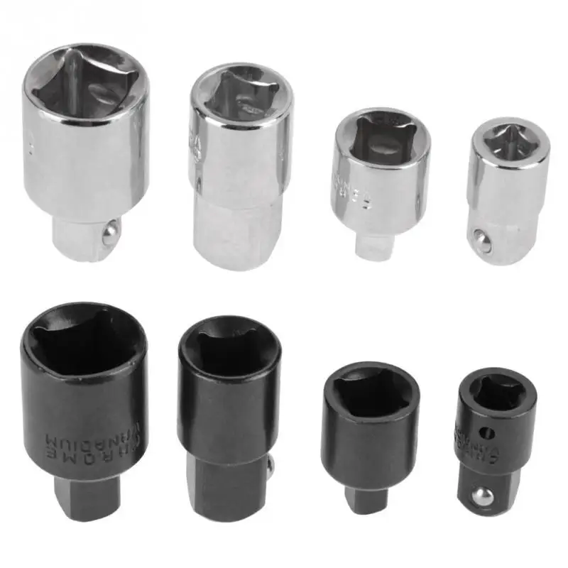 

Hot 4Pcs Socket Adapter Reducers 1/2 inch 3/8" 1/4" Wrench Adapter Chrome Vanadium Steel Silver Socket Reducer functional