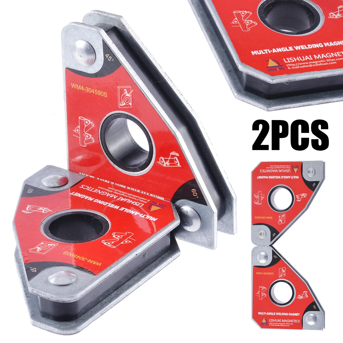 

2pcs Multi-angle 30° 60° 45° 90° Welding Magnets Neodymium Magnet Welding Clamp Holder Brazing Soldering Tool