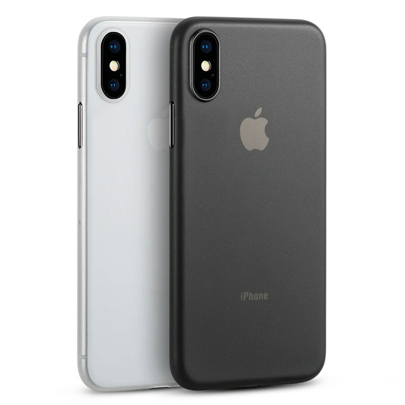 

PORSERI Ultra Thin Phone Case For IPhone X XS XSMAX Case Transparent Protective Matte Back shell Cover Business Anti Fall