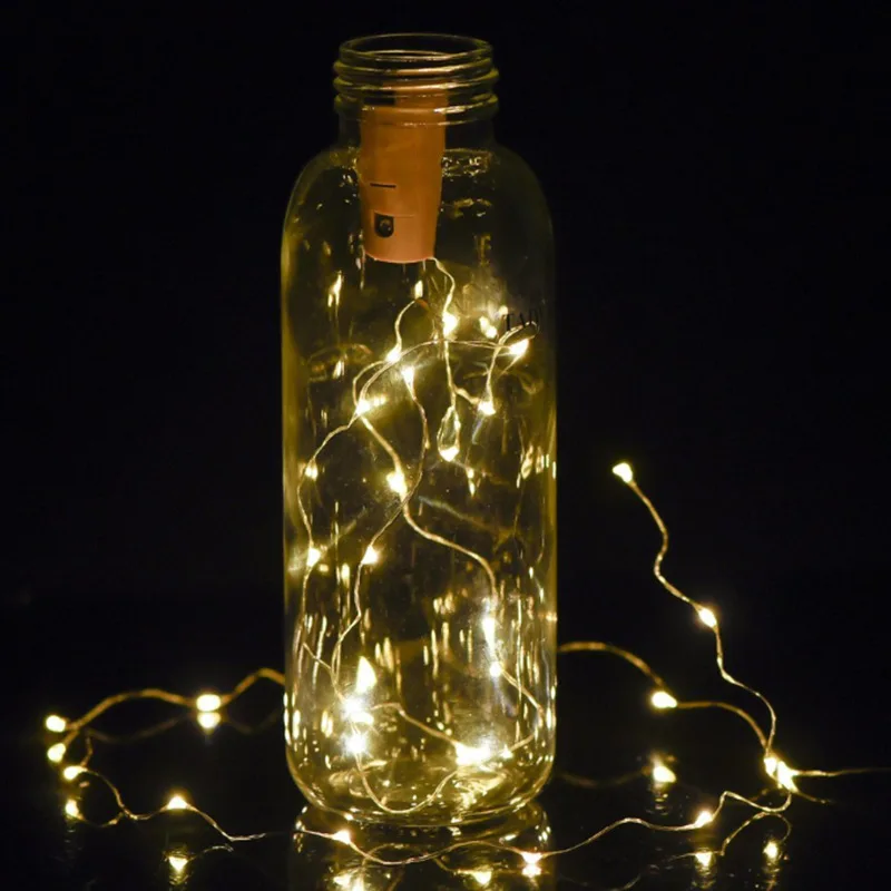 

Wedding Decoration Waterproof Bottle Cap Bottle Stopper Lighting Beads Cork Lamp Box String Festival Decorative Lights