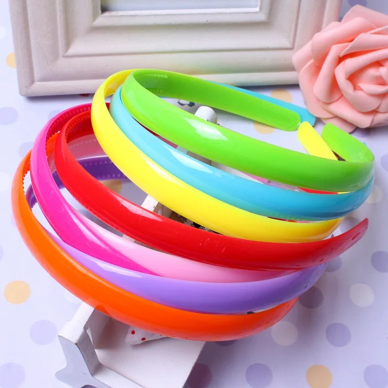 

12mm 3pcs/lot DIY Girls Hair Clasp Satin Covered Plastic Hairband headband Hair Accessories Headwear