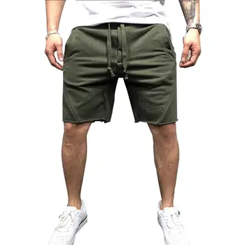 

MISSKY Men Shorts Solid Color Cargo Shorts Pants Casual Summer Beach Sport Gym Breathable Shorts Male Clothes