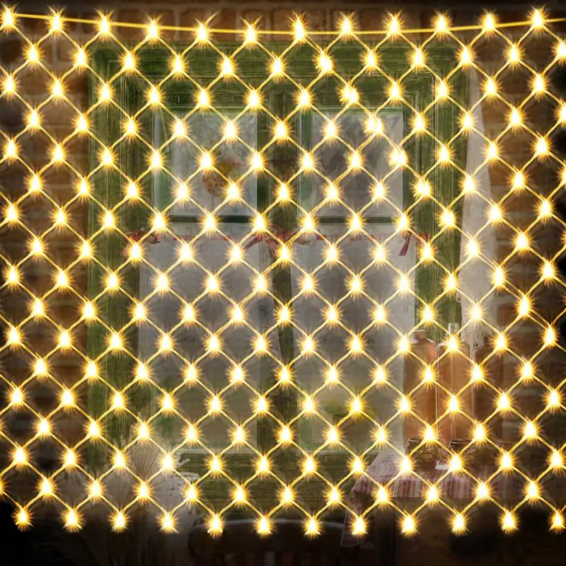 

New 200LED 3x2M LED Starry String Light Fishing Net Light Waterproof Christmas Wedding Outdoor Decorative Light 220V EU Plug