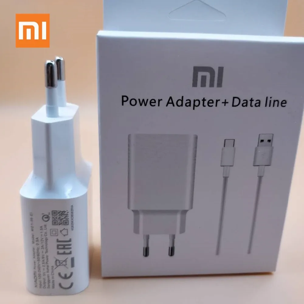 XIAOMI быстрое зарядное устройство 12 В 1.5A QC3.0 адаптер TYPE C кабель для передачи данных для Mi Pocophone F1 A1 A2 Lite 5 6 8 SE Note 2 3 Mix 2 2 2S