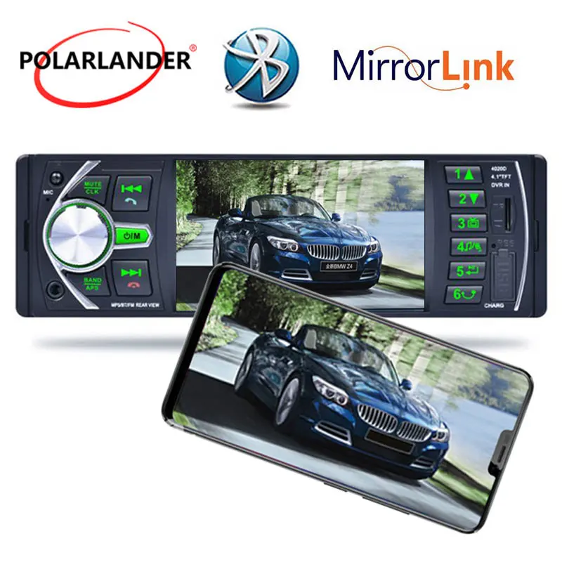 Car Radio mirror link with 12V Bluetooth In Dash MP5 Player FM Aux Input USB TF radio cassette player Autoradio auto tapes