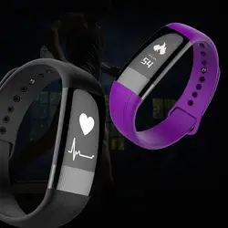 Bluetooth BT Смарт Браслет фитнес-браслет крови Давление монитор сердечного ритма Smartband IP67 Водонепроницаемый для IOS и Android