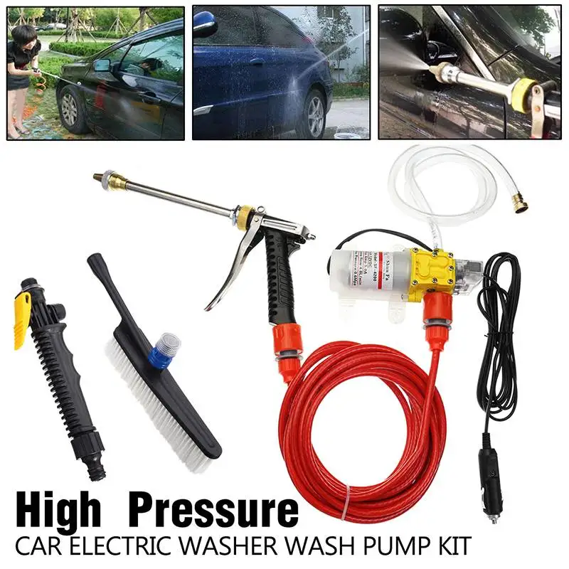 12V 100W High Pressure Electric Car Wash Pump Portable ...