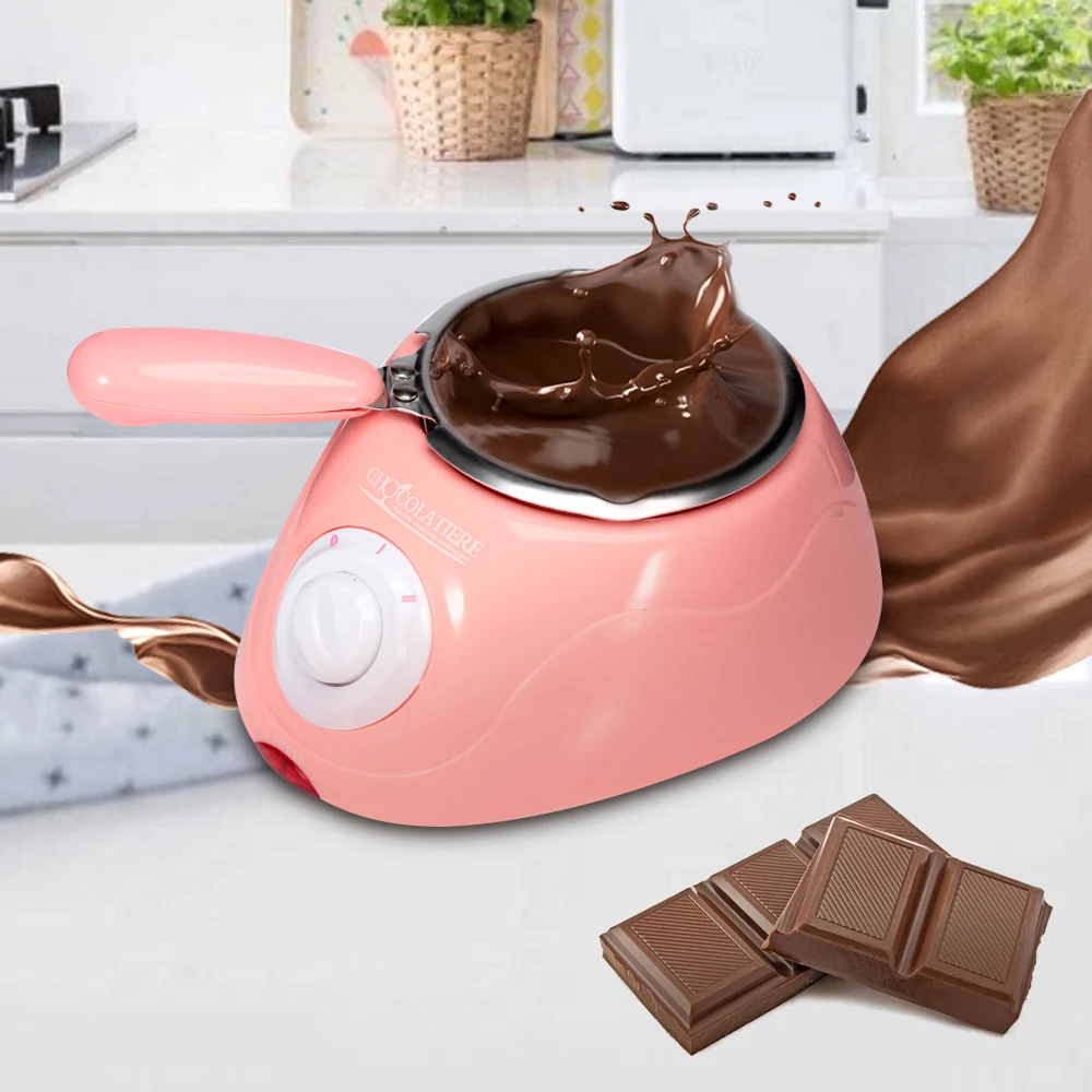 

Electric Heating Chocolate Candy Melting Pot Fondue Fountain Machine for Home Melter Machine DIY Kitchen Tool Dessert Tools