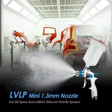 Alloet LVLP мини 1,3 мм распылитель воздуха 600 мл Аэрограф гравитационный распылитель Автомобильная мебель инструмент для распыления краски алюминиевый сплав