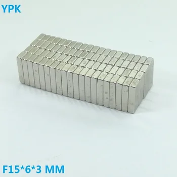 

50pcs N35 Rectangular magnet f 15x6x3 mm Super Strong Neodymium magnet 15*6*3 mm NdFeB magnet 15mm x 6mm x 3mm