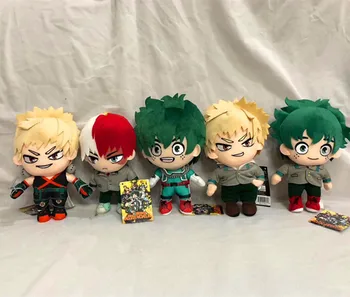 

5 pcs/set My Hero Academia figure toy amime Bakugou Katsuki Todoroki Shoto Midoriya Izuku cosplay plush doll 20cm pillow gift