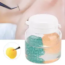 10ml kirpik uzatma cımbız temizleme araçları kaldırma sıvı tutkal ve sünger topu hiçbir çizik yüz güzellik aracı aksesuar