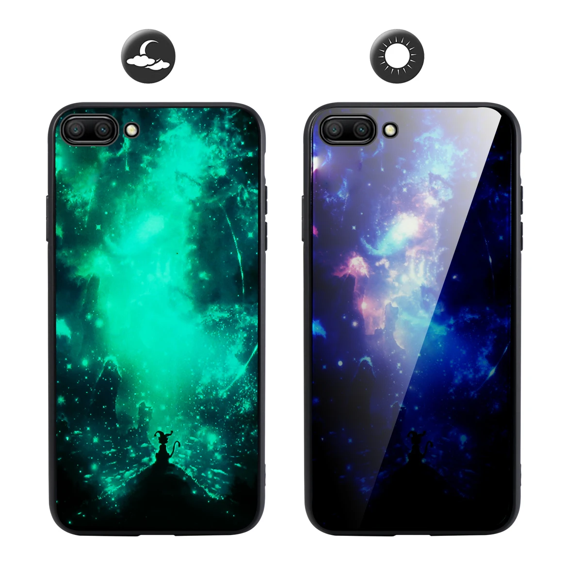Для huawei Nova 3i/Honor 10/Enjoy 8 светящийся Чехол Мягкий ТПУ закаленное стекло задняя