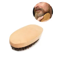 Мужская щетка для бороды, натуральная щетина кабана, гребень для бритья, Массажная щетка для усов