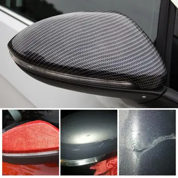

Carbon Fiber Pattern Car Door Wing Mirror Covers Rear View Mirror For Golf 7 GTI Mk7 2013 2014 2015 2016 2017 Car-Styling