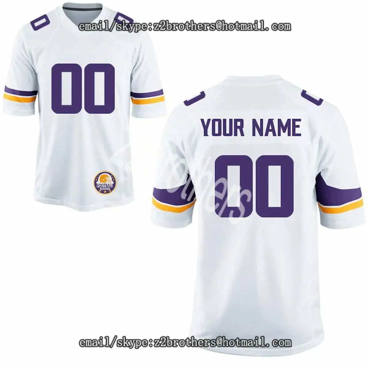 

Custom Football Jersey Personalized Your Name Numbers Logo Minnesota High School College Embroidered Team Jersey Men Women Kids
