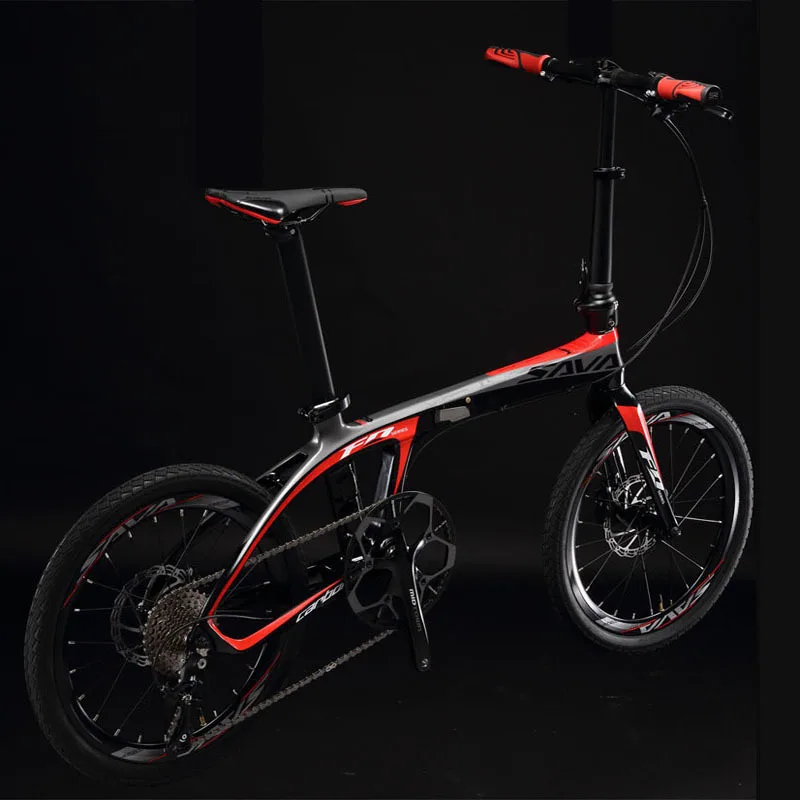 Flash Deal Sava Folding Bike 20 Inch Folding Bicycle Foldable Carbon Folding Bike 20 Inch With Shimano 105 22 Speed Mini Compact City Bike 4