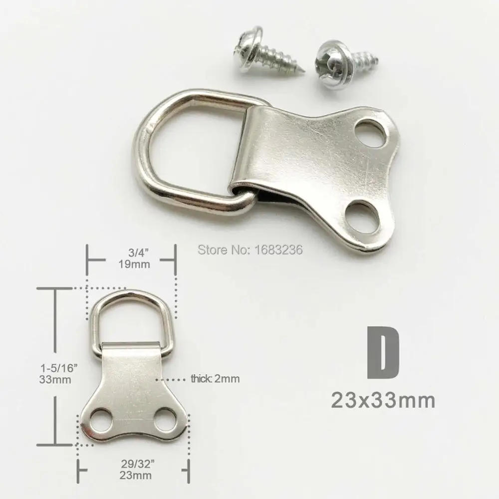 Silvery Triangle D-Ring Photo Picture Frame Hanger Hook Hanging Oil Painting Mirror Small Large Heavy Duty with screws 50pcs wall hooks picture frame hangers hanging hooks