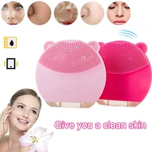 Мини Электрический Чистка Лица Массажная щетка Водонепроницаемый силиконовый массажер для лица, моющее средство для удаления грязи Очищающая щетка для лица foreoing