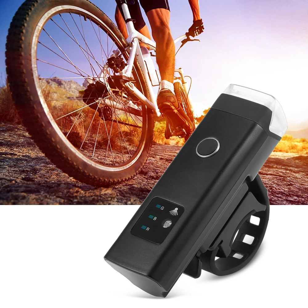 Водонепроницаемая велосипедная фара высокой емкости, встроенный аккумулятор, USB зарядные аксессуары, металлический передний велосипедный