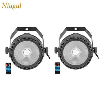 

2pcs/lot Wireless Remote Control RGB+UV Effect 30W COB Light LED Par Light Mini DMX LED Stage Lighting For DJ Party Club Disco