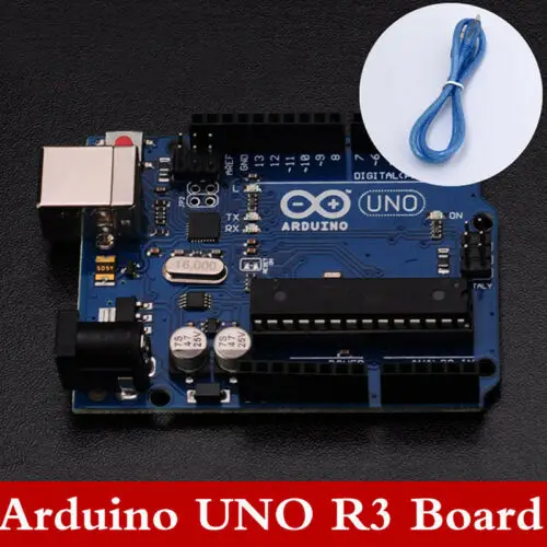 

Arduino compatible UNO R3 ATMEGA328P CH340G Board + USB Cable + wires pop