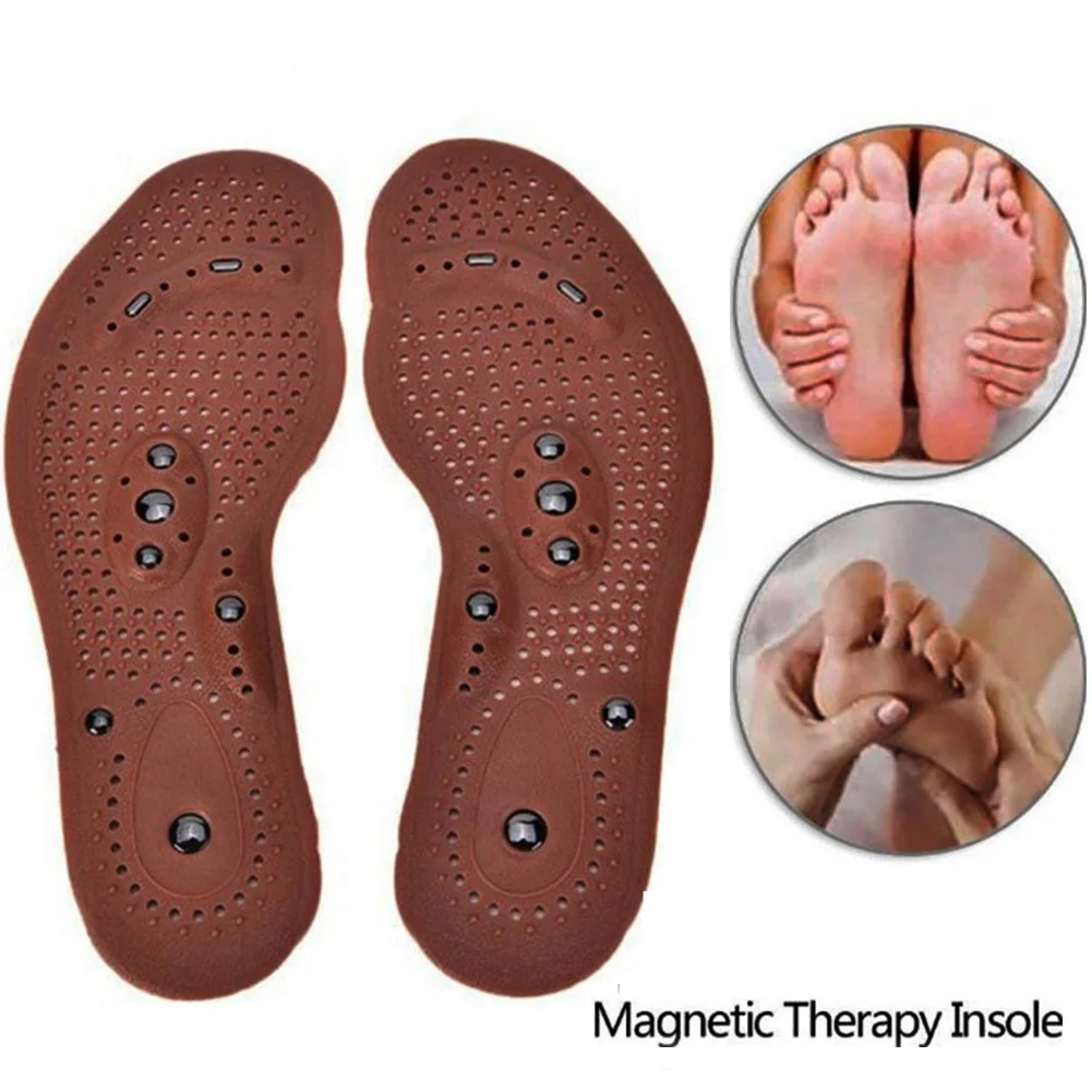 

1 Pair Foot Patch Cushion Slim body Shoe Insoles Gel Pad Acupressure Slimming Insoles Solid Comfortable Breathable Sweat Insoles