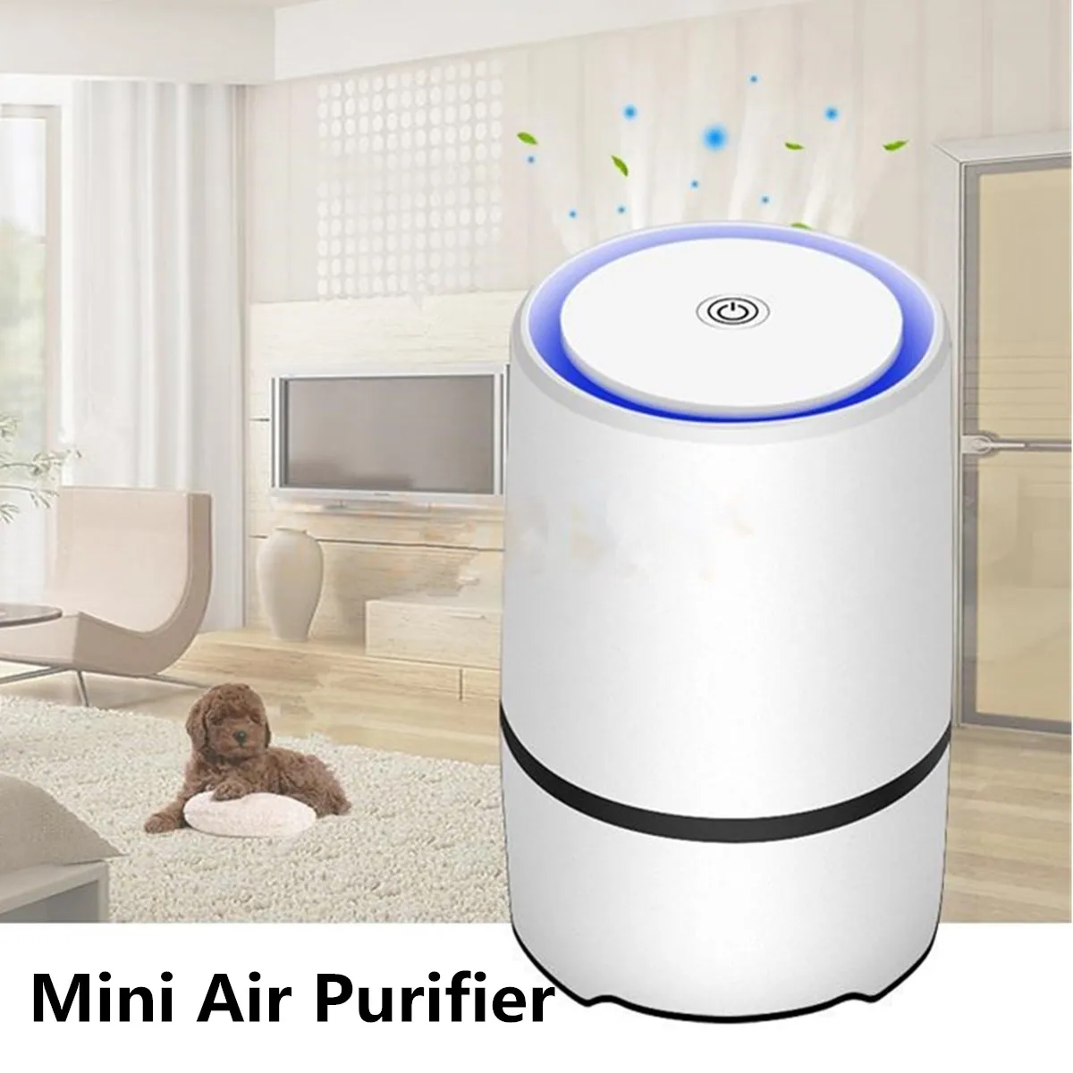 

White Air Purifier with True Hepa Filter, Odor Allergies Eliminator for Smokers, Smoke, Dust, Mold, Home and Pets, Air Cleaner