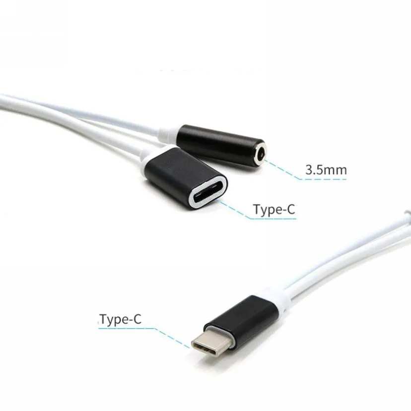 Новый стиль USB Type C до 3 5 мм разъем AUX для наушников аудио сплиттер адаптер кабель