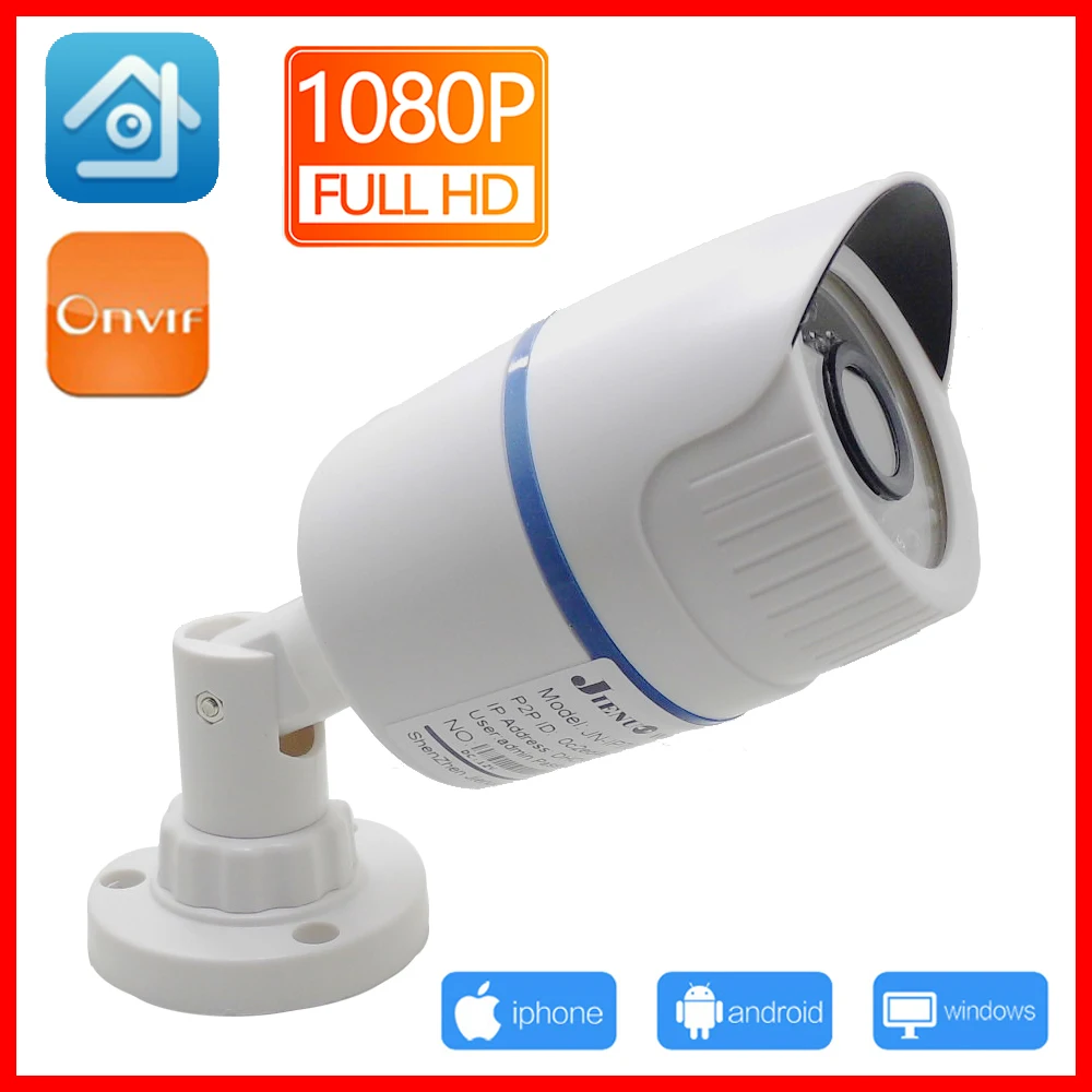 

JIENUO ip Camera HD Cctv Security Outdoor Waterproof Video Poe 720P 960P 1080P Surveillance IPCam Infrared Home Surveillance IPC