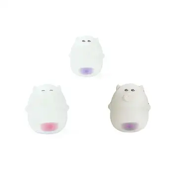 

4 LEDs Piggy Alarm Clock Night Light Creative Cartoon USB Charging Voice Control Table Lamp For Children Room Living Room Gifts
