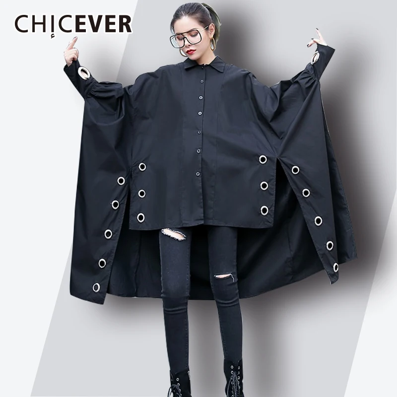 CHICEVER 2018 Весна для женщин блузка Топ рукав &quotлетучая мышь&quot выдалбливают