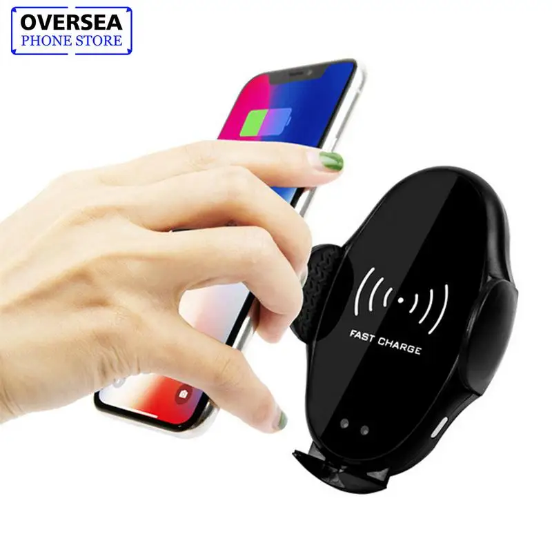 Automatic Clamping Wireless Car Charger Mount Windshield Dashboard Air Vent 10W Qi Fast Charging Car Phone Holder One-Hand Opera